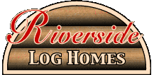 Riverside Log Homes Logo - Return To Home Page